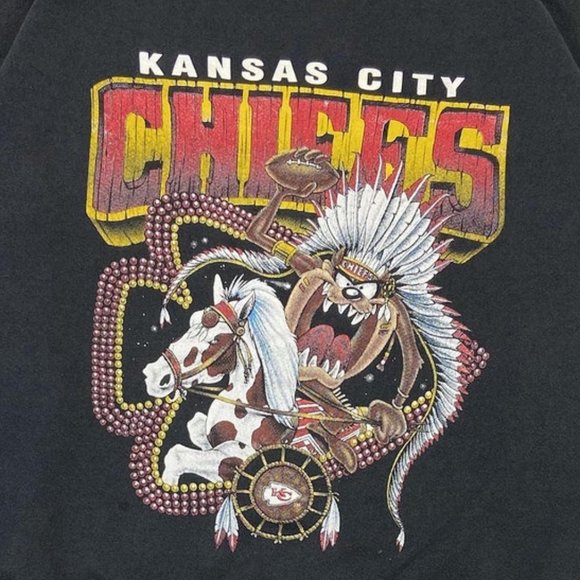 Gildan Shirts Vintage Kansas City Chiefs Looney Tunes Taz Shirt Nfl
